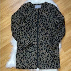 Tart Collections Leopard Print Coat Fleece Size Small